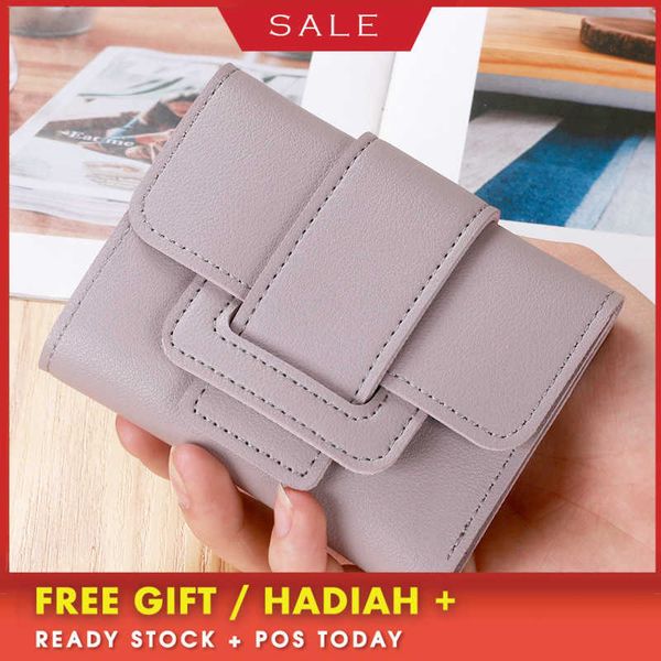 

luxury brand mini designer wallet new korean solid color with 30% discount lady's purse female zero hand bag student's short, Red;black