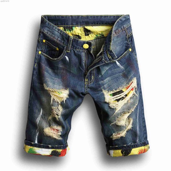

fashion jeans slim straight pants trend designer pants new summer holes shorts vvaj vvaj