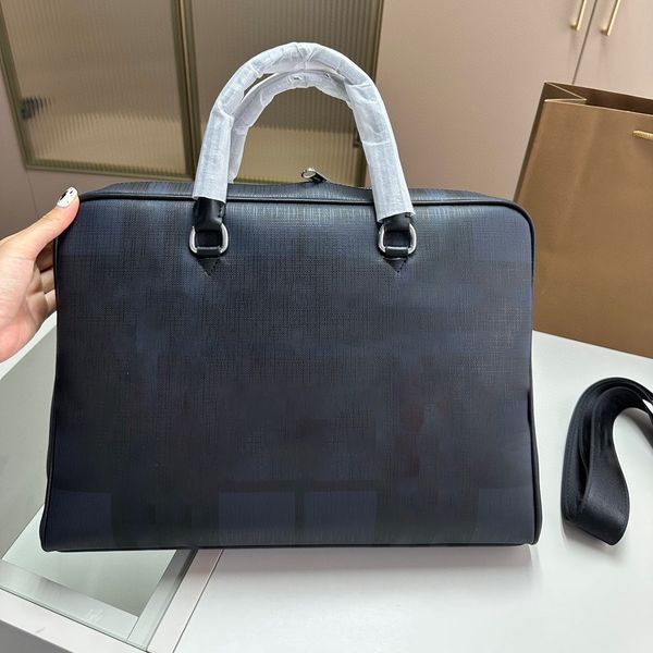 

classic print tote bag men's casual business briefcase striped crossover pattern shoulder bag messenger bag women's crossbody bag