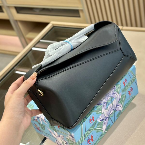 

designer bag genuine leather handbag shoulder bucket woman loews bags puzzle clutch totes crossbody geometry square contrast color patchwork