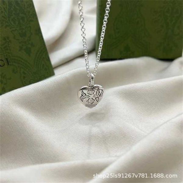

2023 gujia s925 sterling silver fearless necklace with trend flower bird love pendant and pearl chain