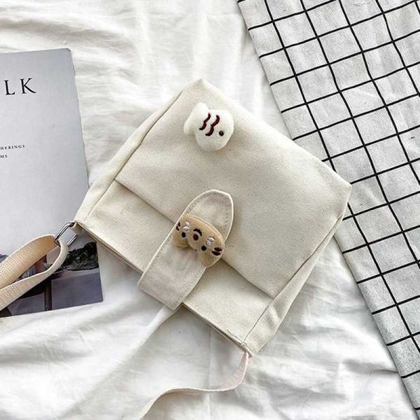 

canvas small bag canvas bag student versatile bag women's new network red envelope cross body bag small body bag