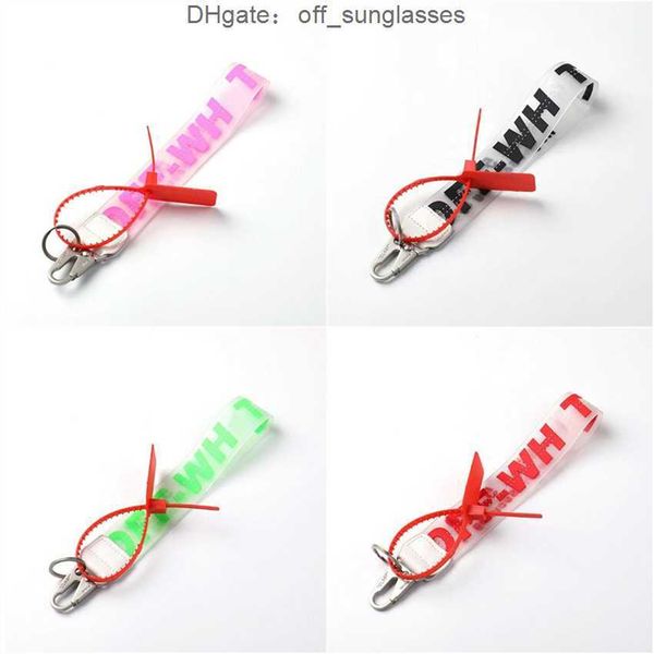 

keychains key chain offs white luxury rings clear rubber jelly letter print keys ring fashion men women canvas keychain camera pendant beltq, Silver
