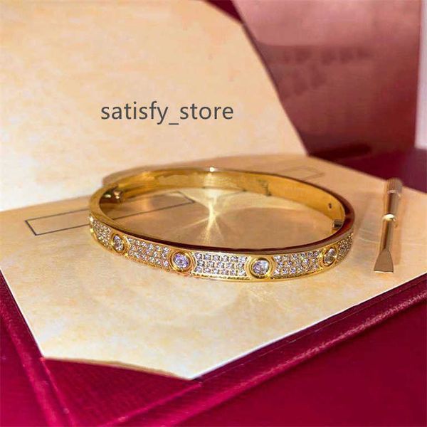 

diamond bracelet designer gold bangel for women men luxury designer jewelry stainless steel charm cuff silver rose love bracelets mens women, Black