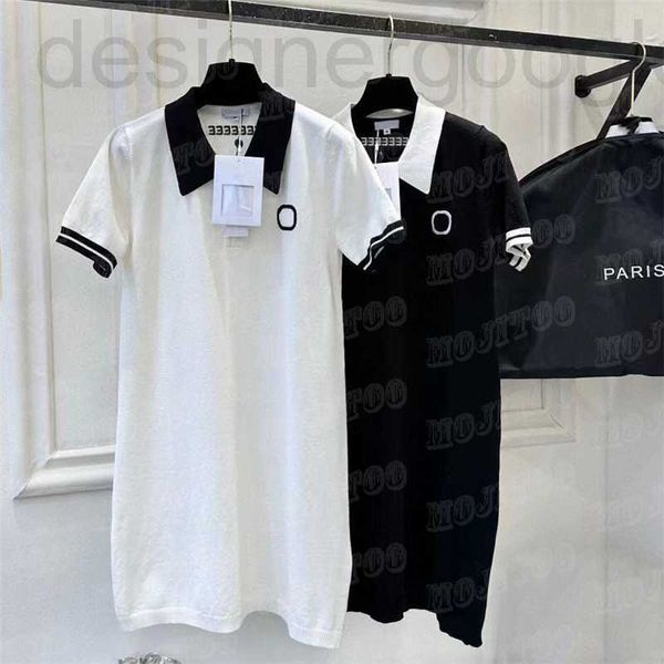 

plus size dresses designer women polo letter embroidery girls college style dress summer casual short skirts for party ikn5, Black