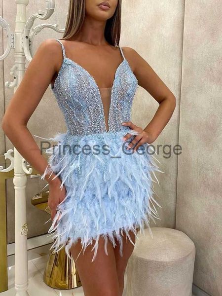 

casual dresses party dress for women clothing fashion vneck short feather banquet evening dress straps mini skirts woman gothic clothes x062, Black;gray