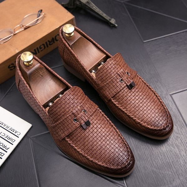 

men casual shoes fashion men shoes leather men loafers shoes, Black