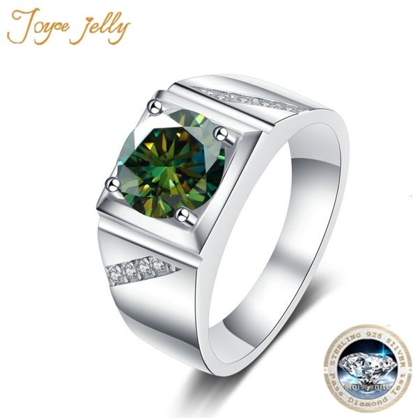 

solitaire ring joycejelly pure silver 925 jewelry for men luxury 1 d color s925 simple wedding rings platinum plating 230625, Golden;silver