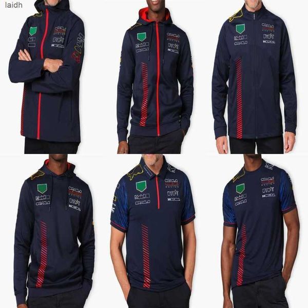 

2023 new f1 racing hoodie summer team short sleeve t-shirt customizedruvo, Black
