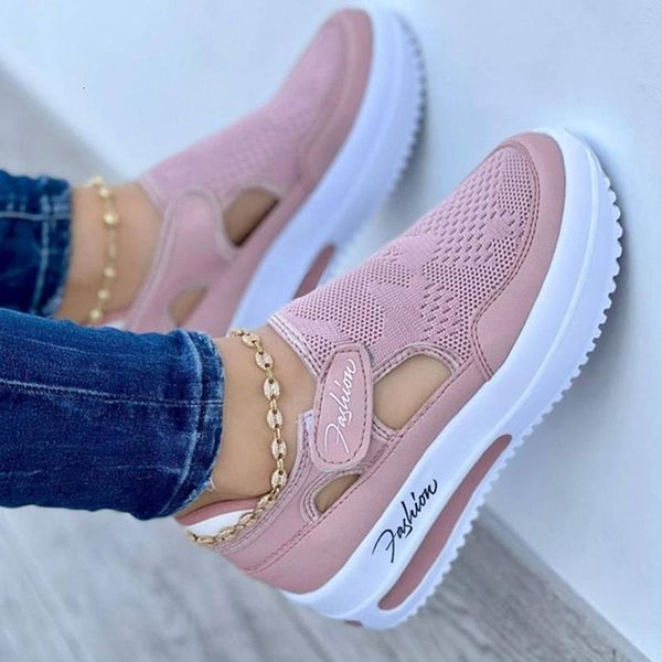 

boots 2023 women's sneakers platform casual breathable sport design vulcanized shoes fashion tennis female footwear zapatillas mujer 23, Black