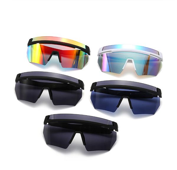 

wholesale sunglasses polarized luxurys designers sunglasses men one-piece oversized frame connected retro sunglasses with modern charm seale, White;black