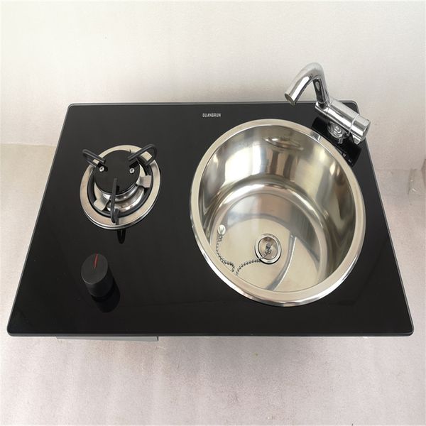 

1 buner gas stove hob sink combo 580*365*130mm boat caravan rv camper gr-b213b