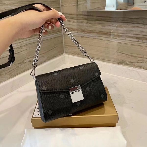 

luxury women messenger shoulder bag printed letter crossbody bags lady tote metal leather shoulder straps fashion versatile wallet metal buc
