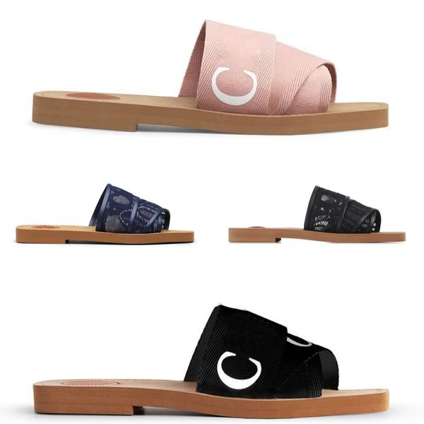 

2023 with box designer slippers sliders slides sandals flat mule oran sandal fashion summer h sandals outside beach l size 36-42, Black