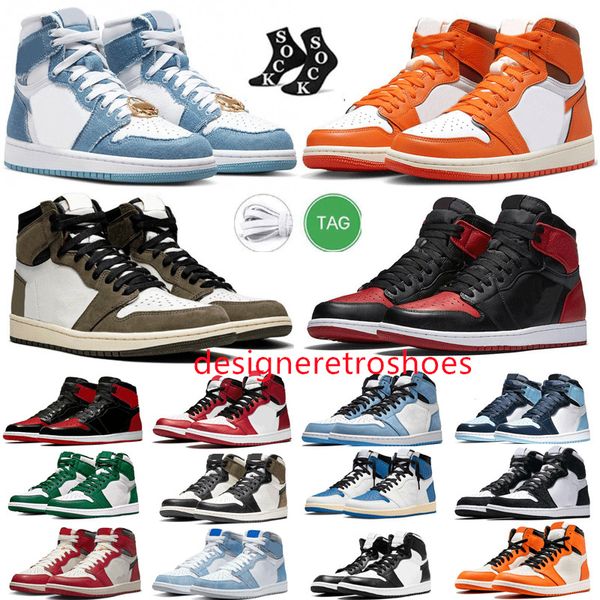 

jumpman 1 1s bio hack casual basketball shoes men women trainer true turbo blue pine green og denim dark mocha military obsidian fearless st