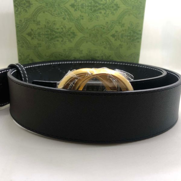 

luxury quality real cowhide belt brass stainless steel gold plated buckle 20mm 28mm 30mm 40mm designer belt for men and women with box 0004, Black;brown