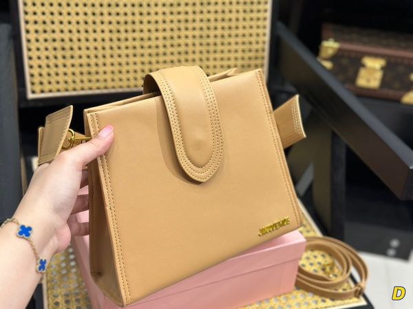 

designer bag genuine leather handbag shoulder crossbody bags woman clutch totes cross body purses with box size 25*21cm jaquemus