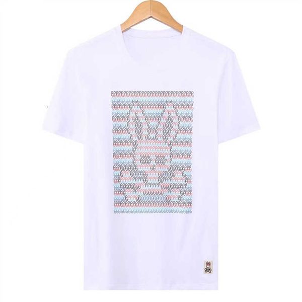 

men's tshirts psychos shirt bunnys skull rabbit print tees cartoon embroidery short sleeve fashion brand leisure men and women's c, White;black