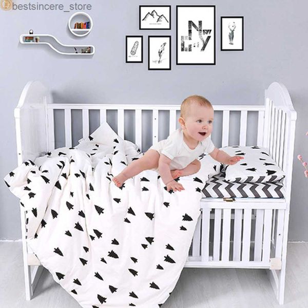 

7pcs/set baby bedding set cotton bed linens kit for boy girl cribs cartoon cot pillowcase bed sheet duvet cover without filler l230522