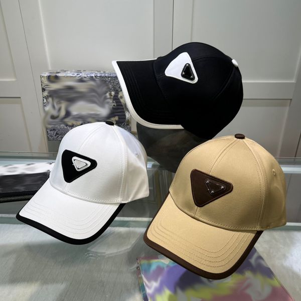 

ball caps all seasons fashion brand triangle logo with tag 3 colors black white brownsport hat sun protector cap for men women size, Blue;gray