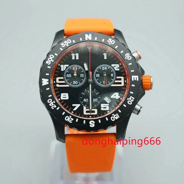

u1 aaa high-end quality men's watch japan quartz endurance pro avenger chronograph 44mm watches green rubber 1884 men watches hardex gl, Slivery;brown