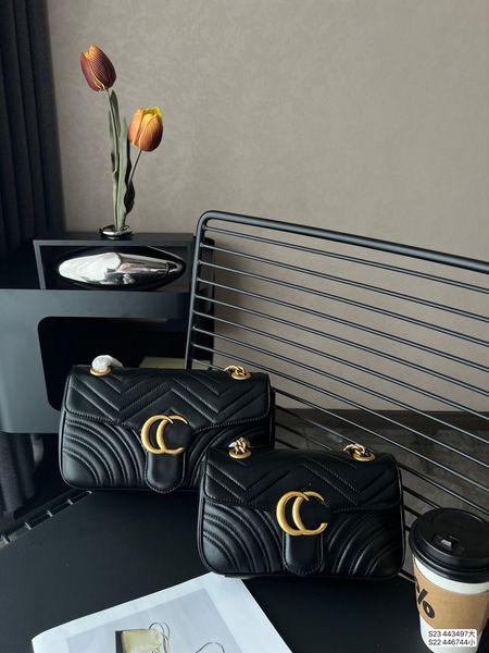 

designer bag handbag cross body bag women fashion shoulder bags marmont classic tote bag luxuries genuine leather 2023 new