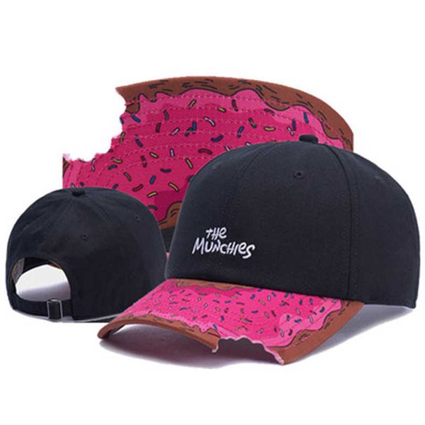

ball caps tunica brand munchies cap snacks pink snapback hat men women hip hop headwear outdoor casual sun baseball cap gorras bonehkd230625, Blue;gray