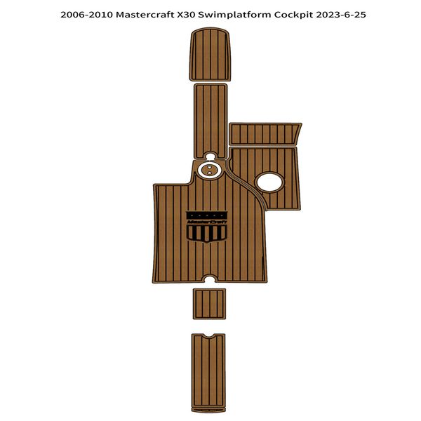 

2006-2010 mastercraft x30 cockpit pad boat eva foam faux teak deck floor mat