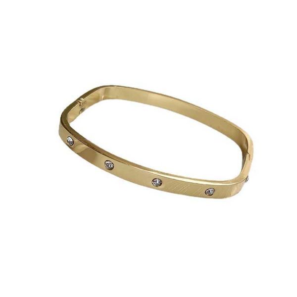 

original designer carti square diamond bracelet yiwu jewelry fashion trend full clasp rhinestone with logo, Black