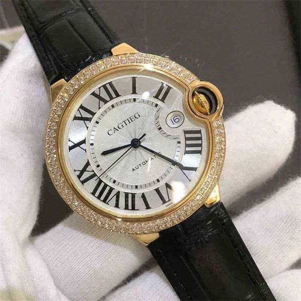 

luxury watches for women cart blue balloon women's watch red same full diamond automatic mechanical waterproof pair of lovers' wom, Slivery;brown