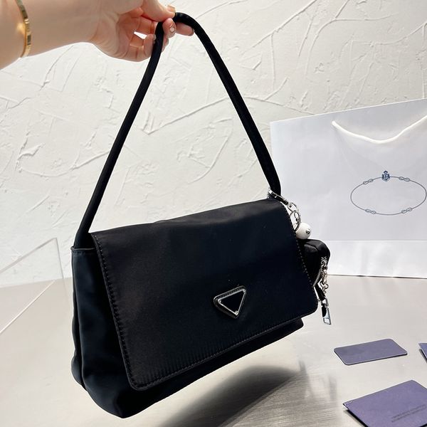 

classic prad bags 2pcs set handbag women fashion designer nylon belt bag with letters canvas hobo shoulder men tote handbags messenger 27x17