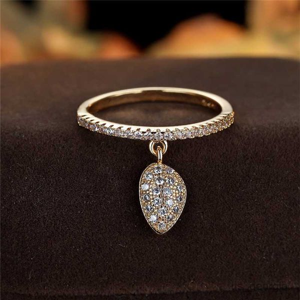 

band rings female cute shell pendant ring white zircon small round stone ring vintage gold silver color engagement rings for women r230625
