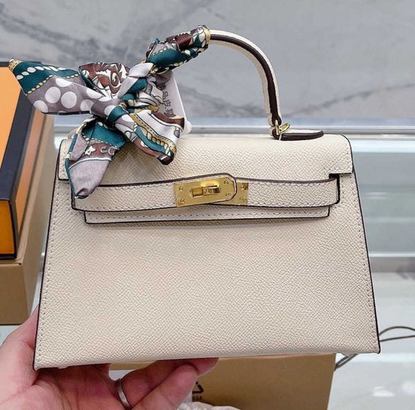 

women's bag quality designer mini kellies bag genuine leather 20cm luxury ladies tote classic woman fashion shoulder handle clutch purs