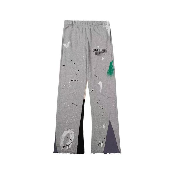 

mens jeans pants galleries sweat depts pants speckled letter print men's women's couple loose versatile casual stra, Blue