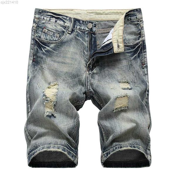 

shorts jeans summer vintage washed ripped straight fit knee length ws2k