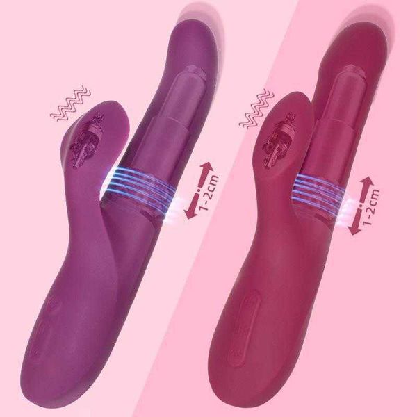 

new telescopic vibrating rod second wave g-point rotating bead female av toy