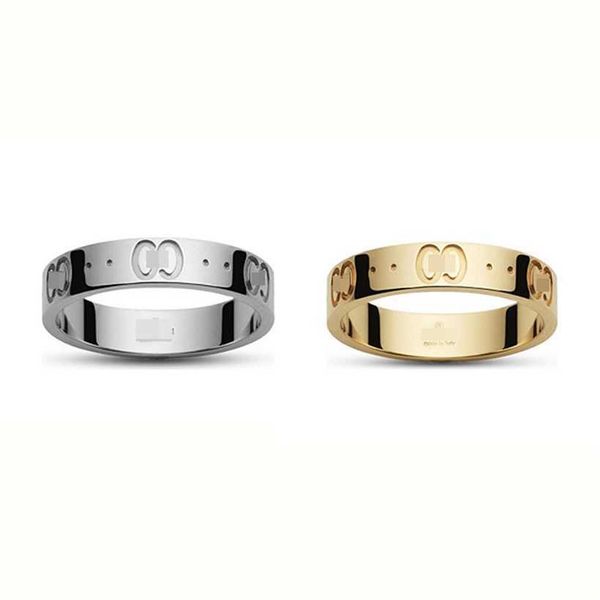 

2023 high version gujia 925 sterling silver new double fashion personality trend g family couple gift ring