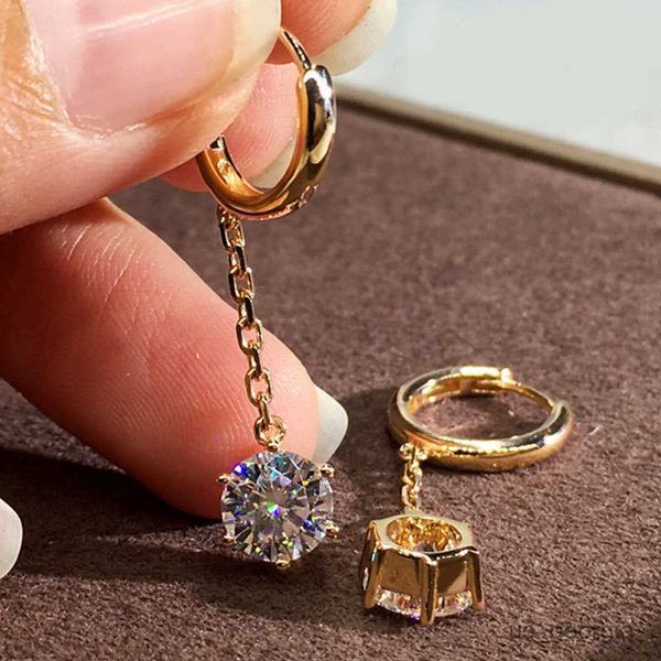 

band rings luxury female crsytal drop earrings rings charm gold color wedding earrings dangle earrings for women r230625, Silver
