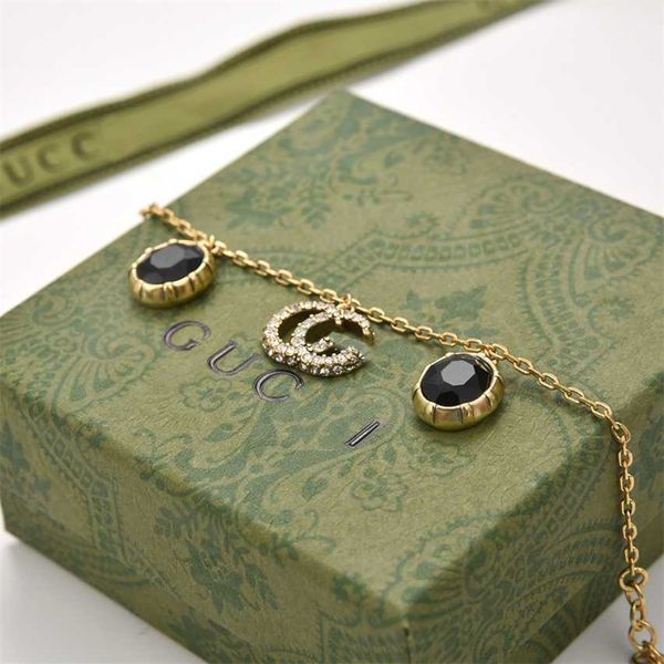 

2023 g family/gu cai diamonds new colored trend bracelet women's temperament cool style fashion letter handwear, Silver