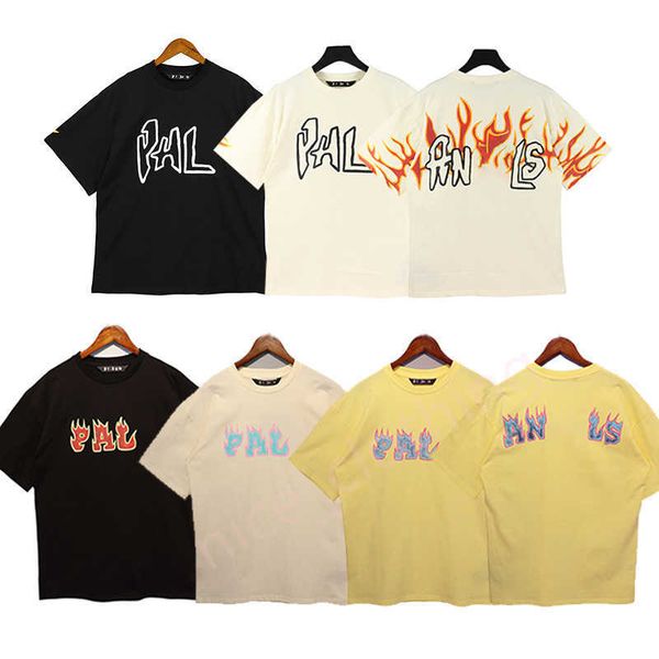 

t-shirt luxury brand t shirts print letter palms tees womens angles short sleeve casual crew neck clothing clothes s-xl, White;black
