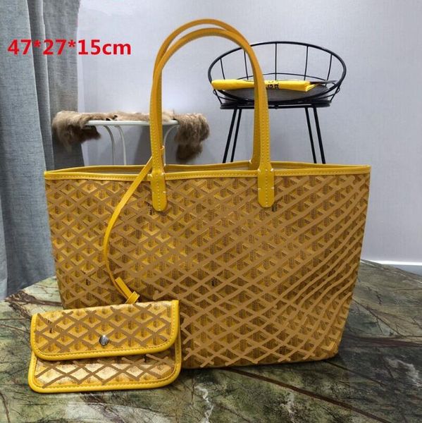 

new fashion luxurys designers goya tote bag womens men wallets wholesale double sided shopping totes hangbag pochette hobo leather shoulder