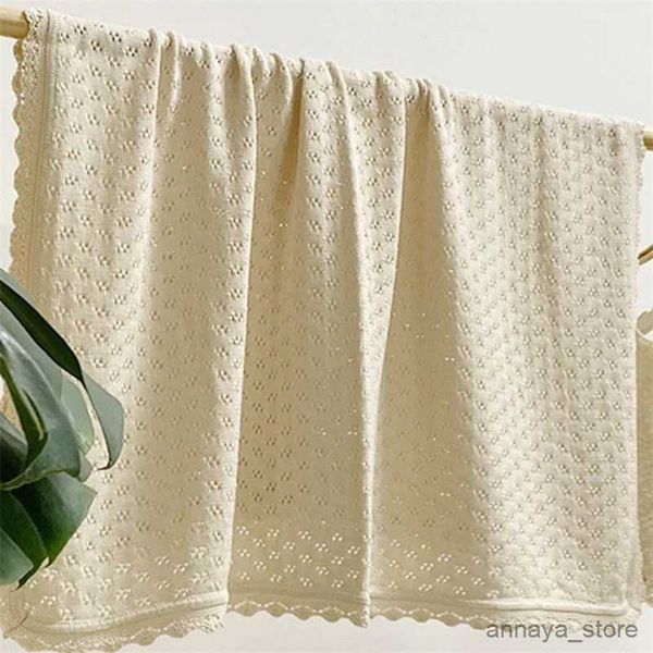 

blankets knitted baby blanket super soft organic cotton newborn swaddle wrap infant receiving blanket bedding stroller cover r230625