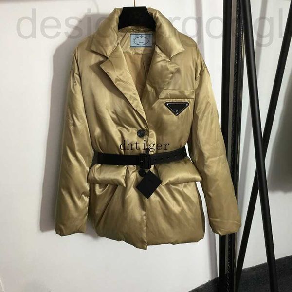 

women's down & parkas designer brand triangle badge jackets fashion letter print women coat winter windproof warm lady coats c066, Black