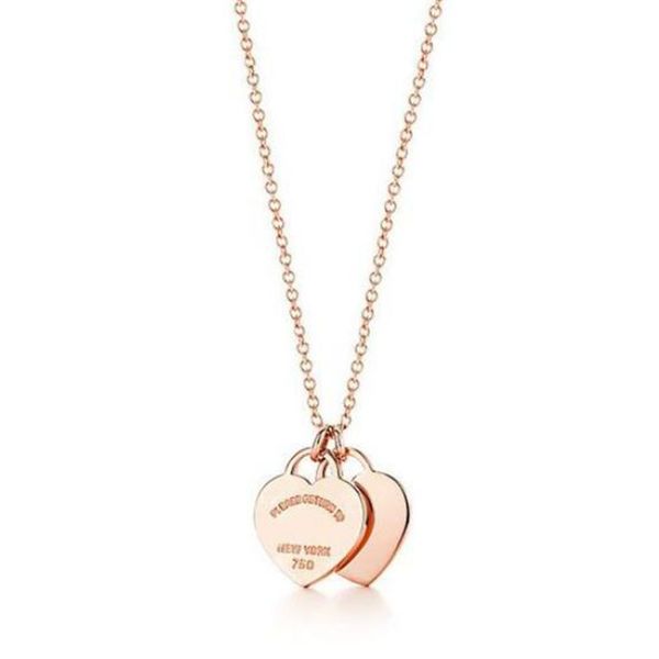 

tiffansy necklace pendant heart love necklace women's jewelry fashion designer bracelet exquisite craftsmanship official brand classic, Golden;silver