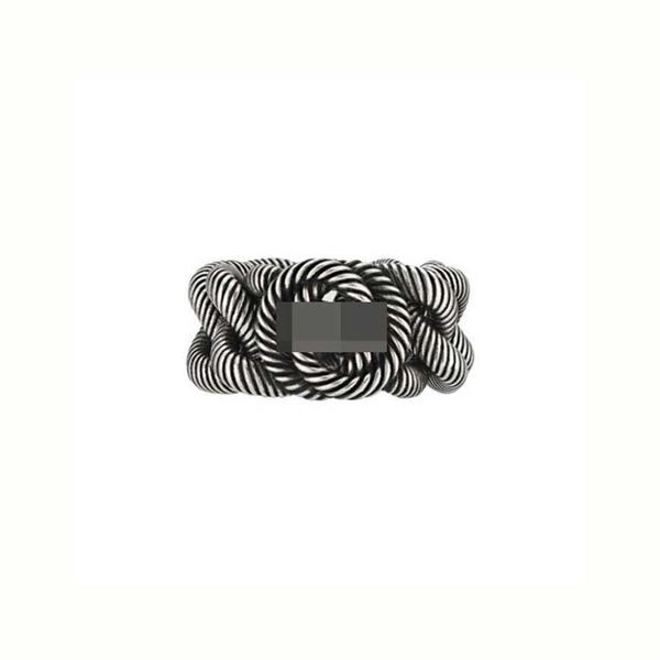 

2023 gujia thread 925 sterling silver for men and women's bold fashion trend ring gift