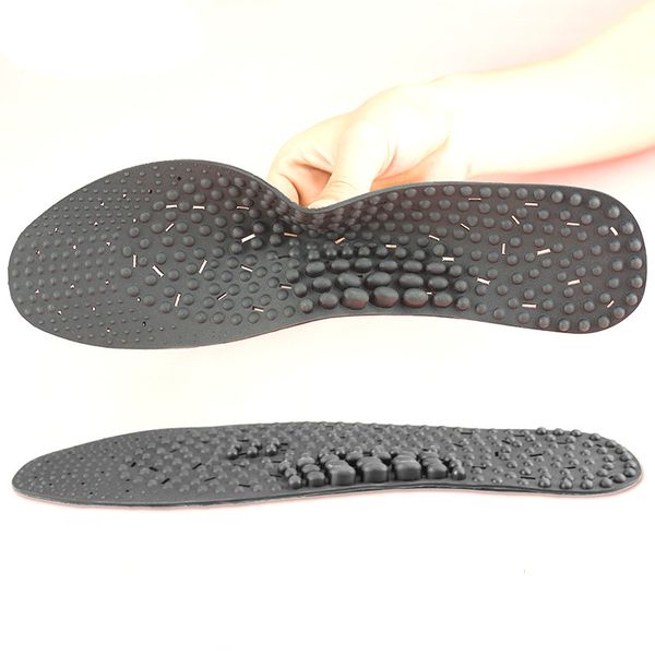 

massage orthopedic insoles for men women arch support foot pad granules damping pressure relief shoe insole sole cushion insert, White;pink