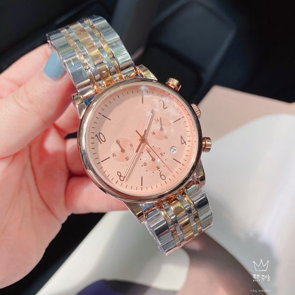 

2023 new sports men's watch watch quartz master watch for men stainless steel commercial clock, luxury watch, high-end clock, Slivery;brown