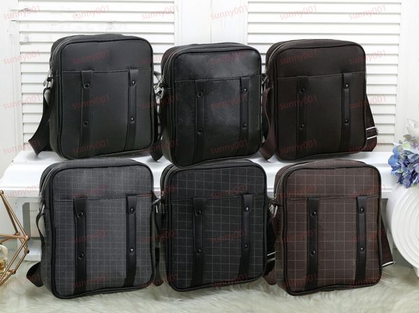 

square lapbag printed grid embossed shoulder bag designer business gentleman's postman bags luxury file package