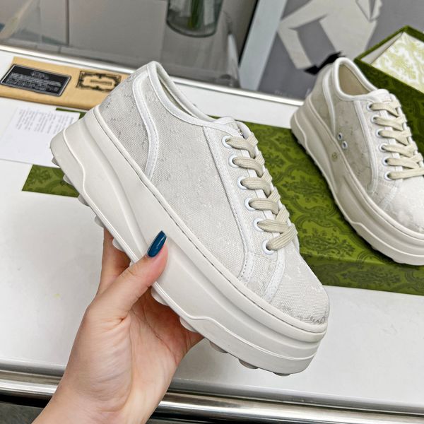 

luxury designer shoes women's low canvas sneakers outdoor platform casual shoe couples women sneaker trainers size 35-40 with original, Black