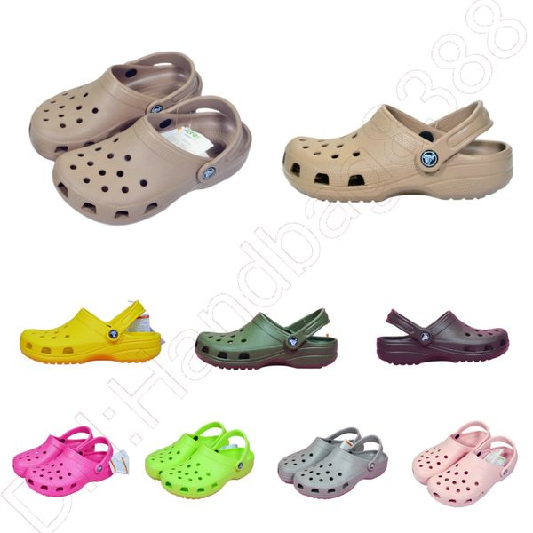 

sandals eva classics crocclog crocodile shoes lightweight comfortable high-quality women men children summer slides designers sandalias muje, Black